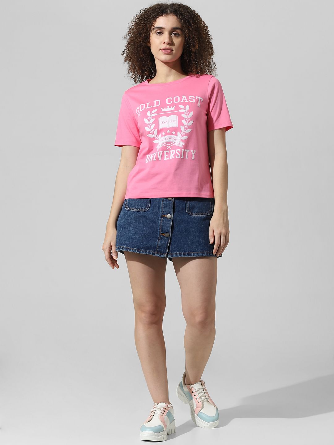 Pink Graphic Print T-Shirt