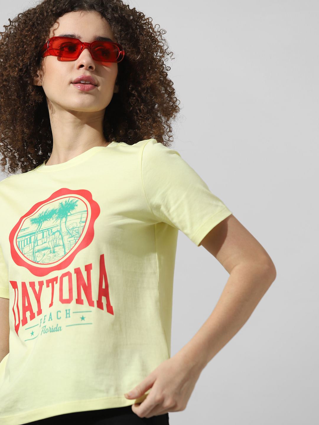 Yellow Graphic Print T-Shirt