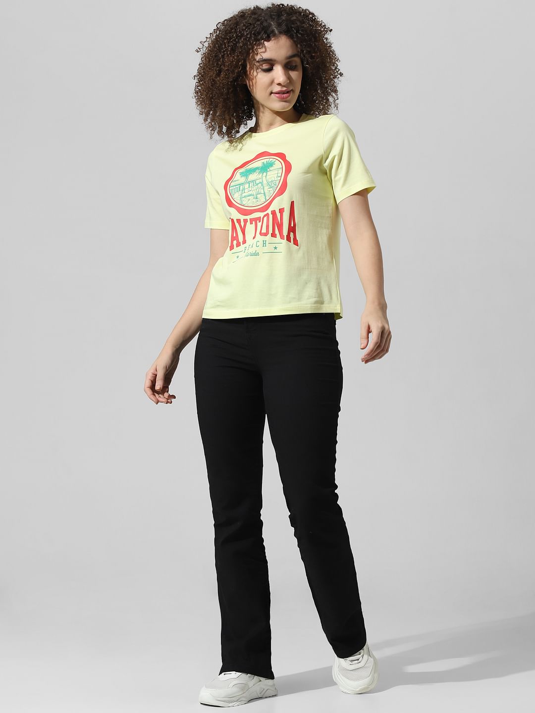 Yellow Graphic Print T-Shirt