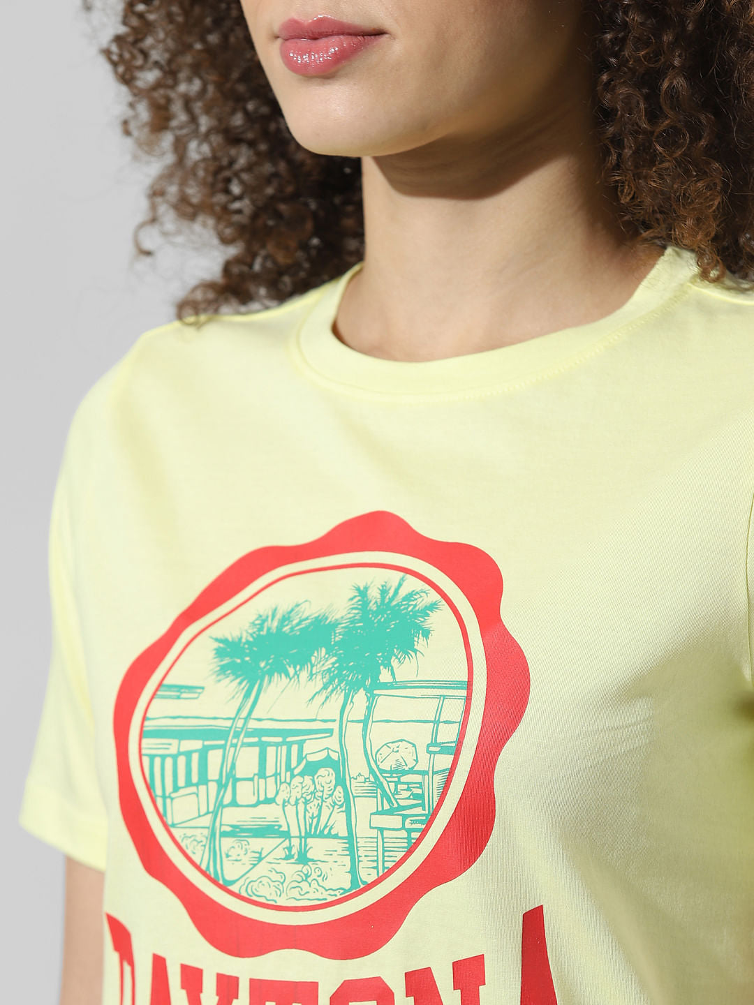 Yellow Graphic Print T-Shirt