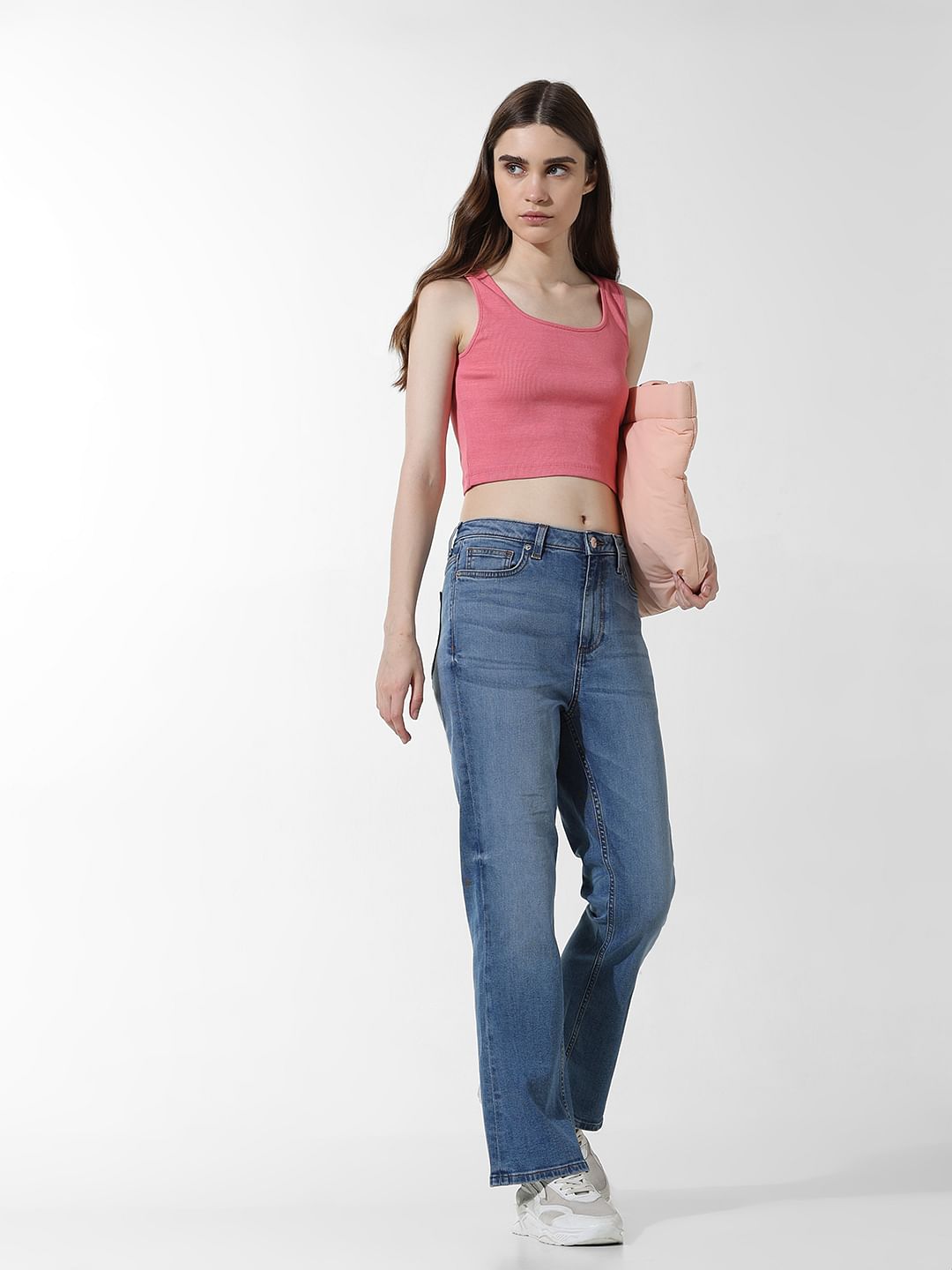 Light Blue High Rise Flared Jeans