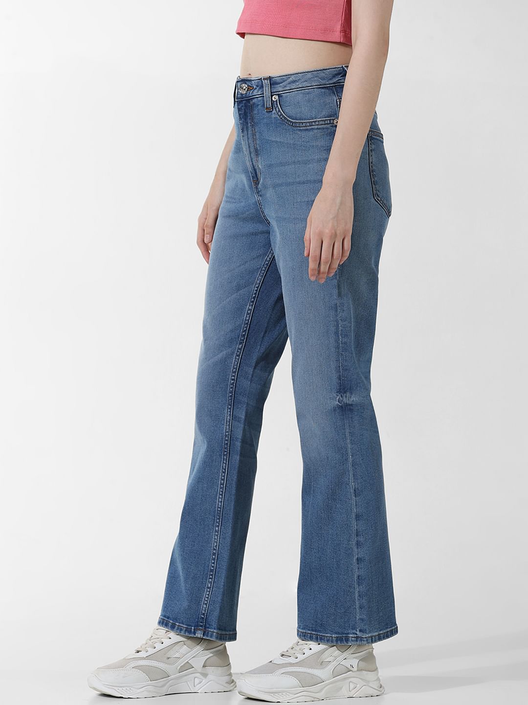Light Blue High Rise Flared Jeans