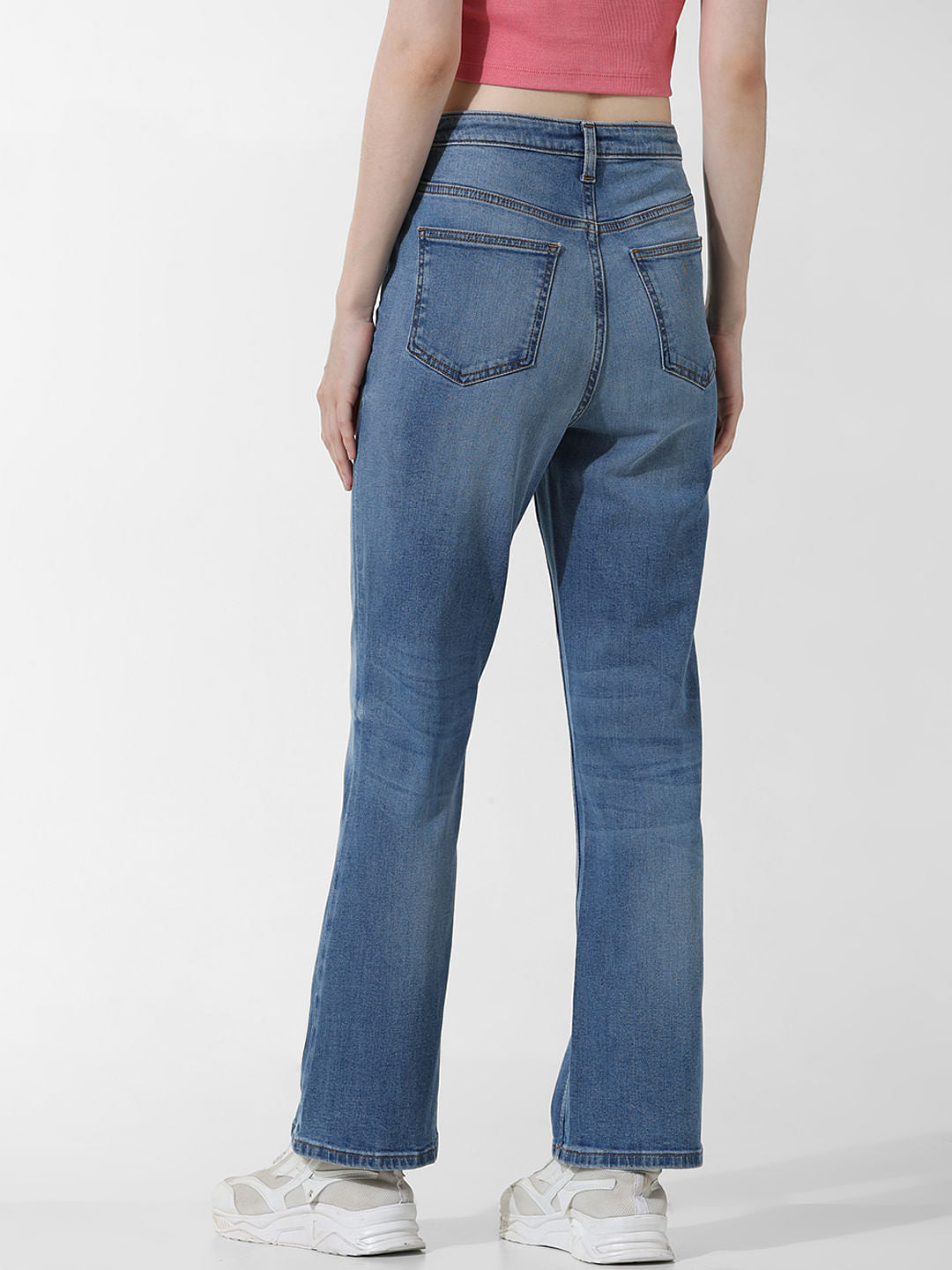 Light Blue High Rise Flared Jeans