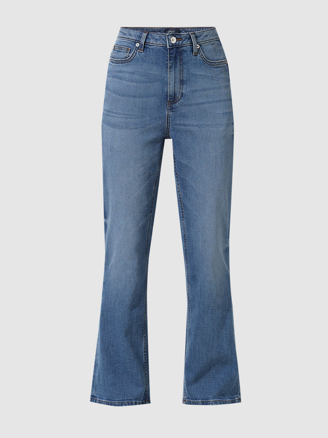 Light Blue High Rise Flared Jeans