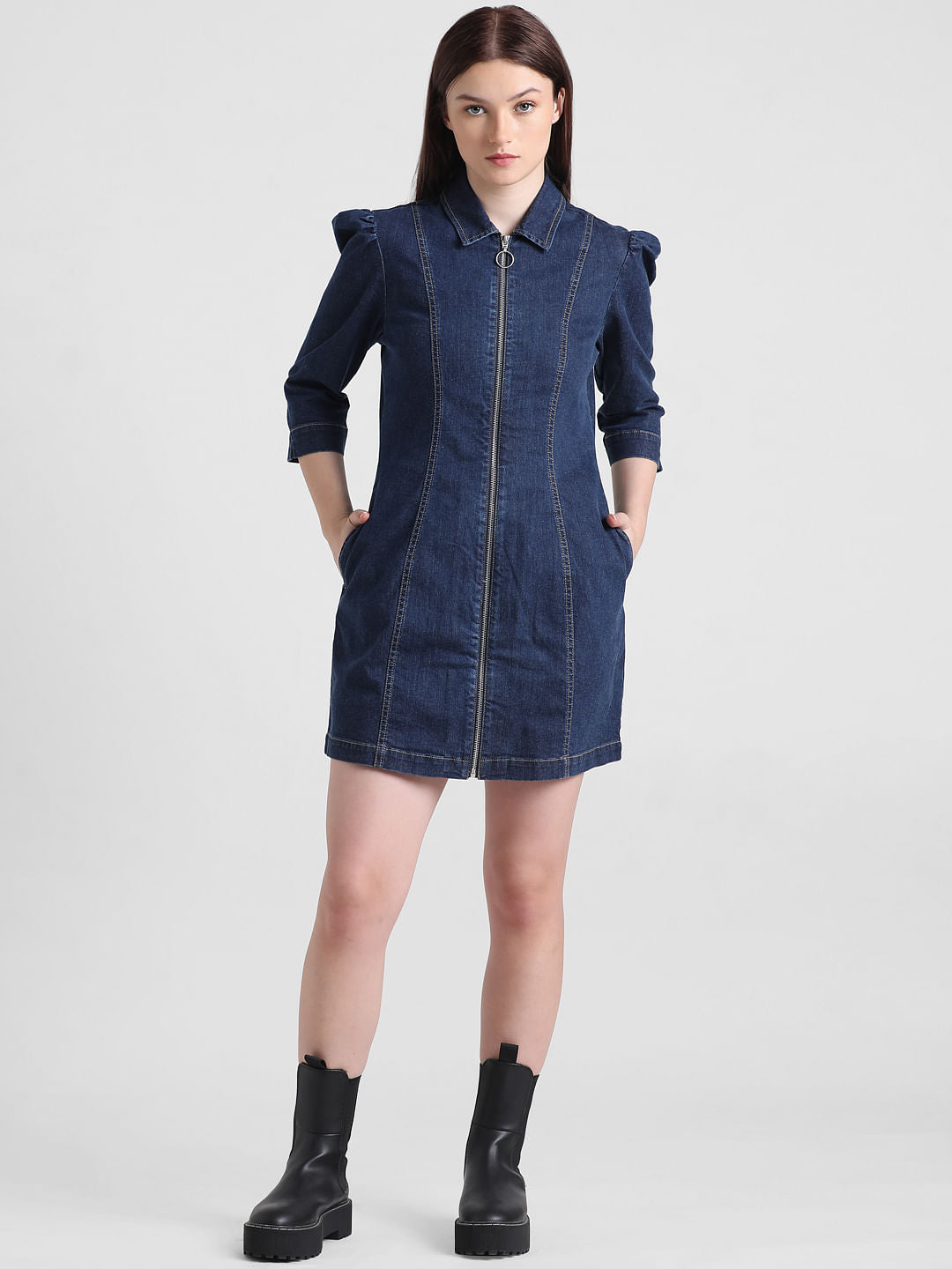 Blue Short Denim Dress