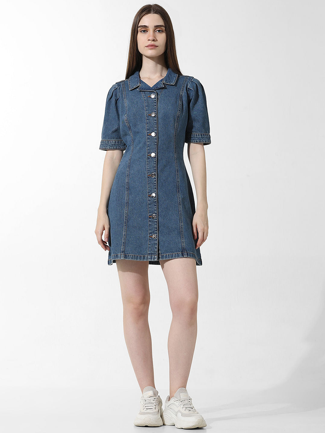 Blue Denim Short Dress