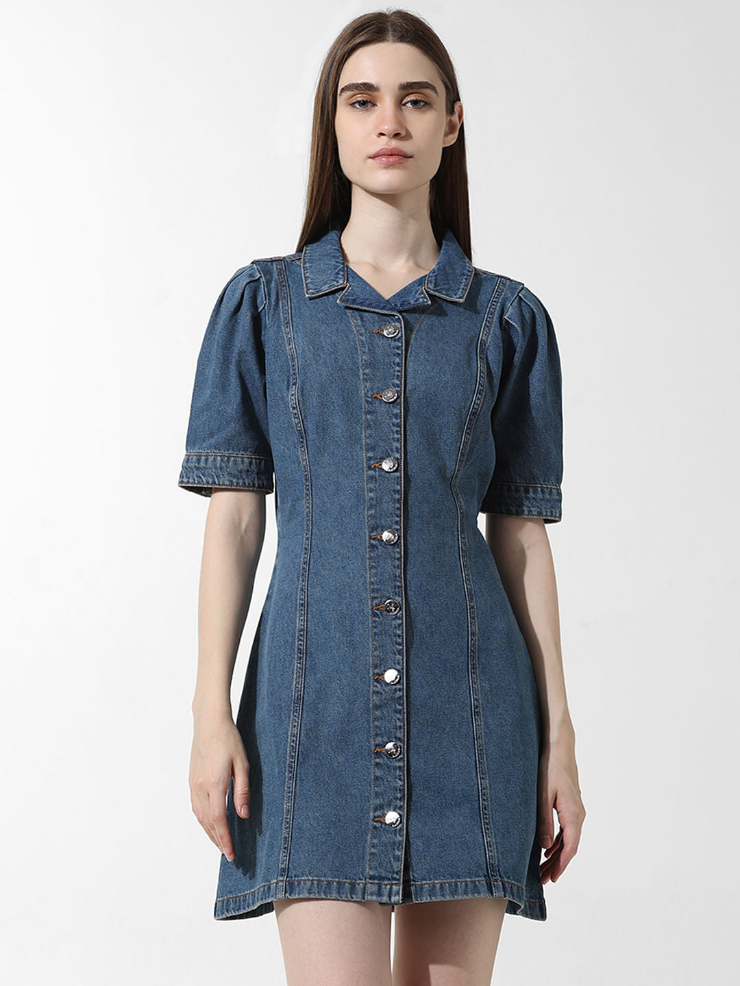 Blue Denim Short Dress