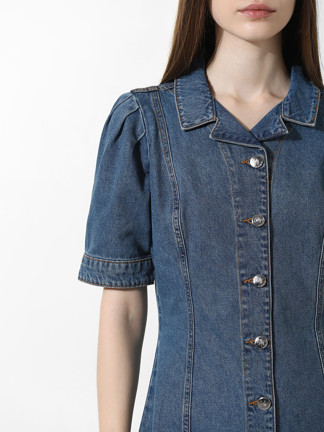 Blue Denim Short Dress