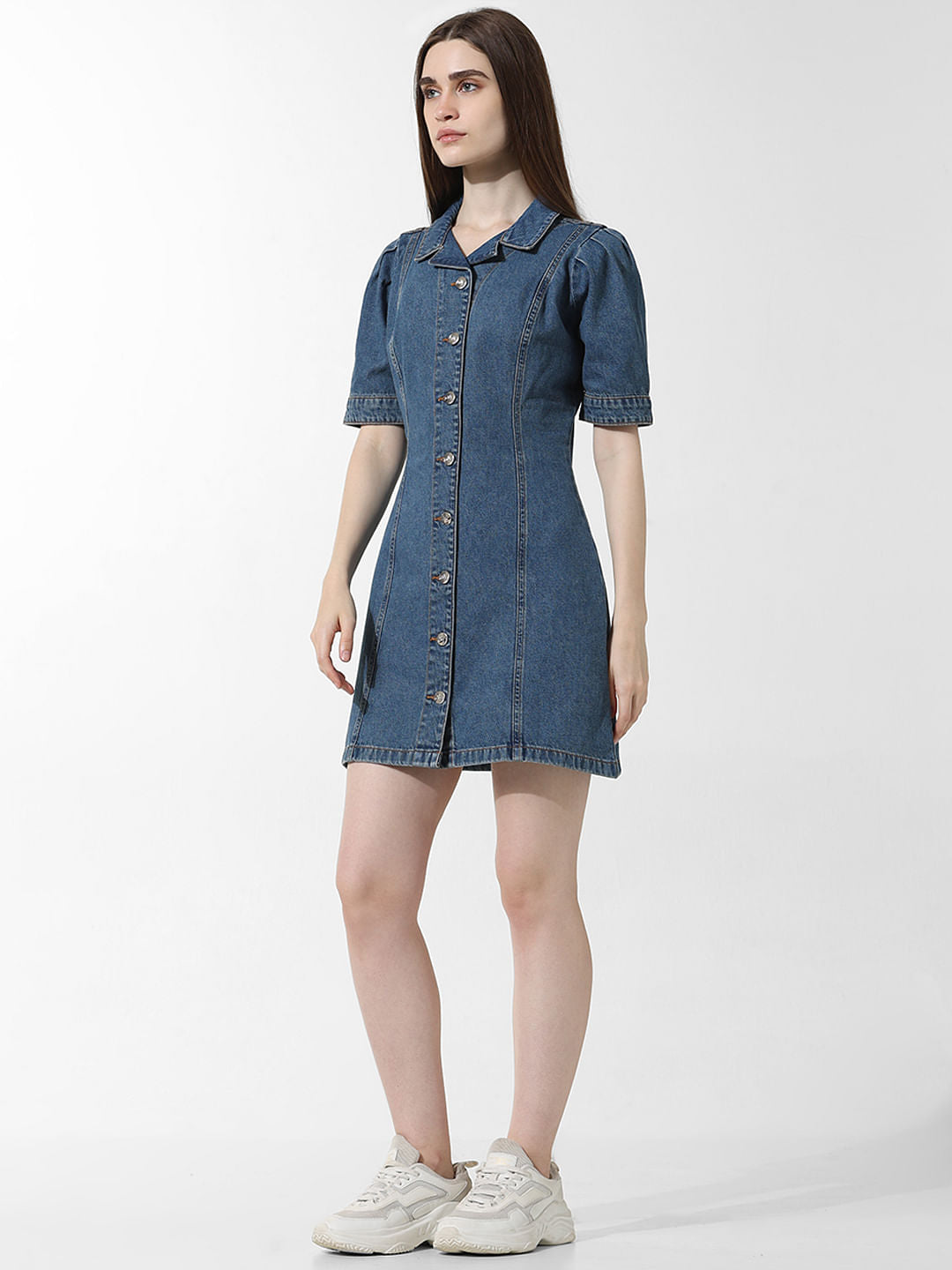 Blue Denim Short Dress