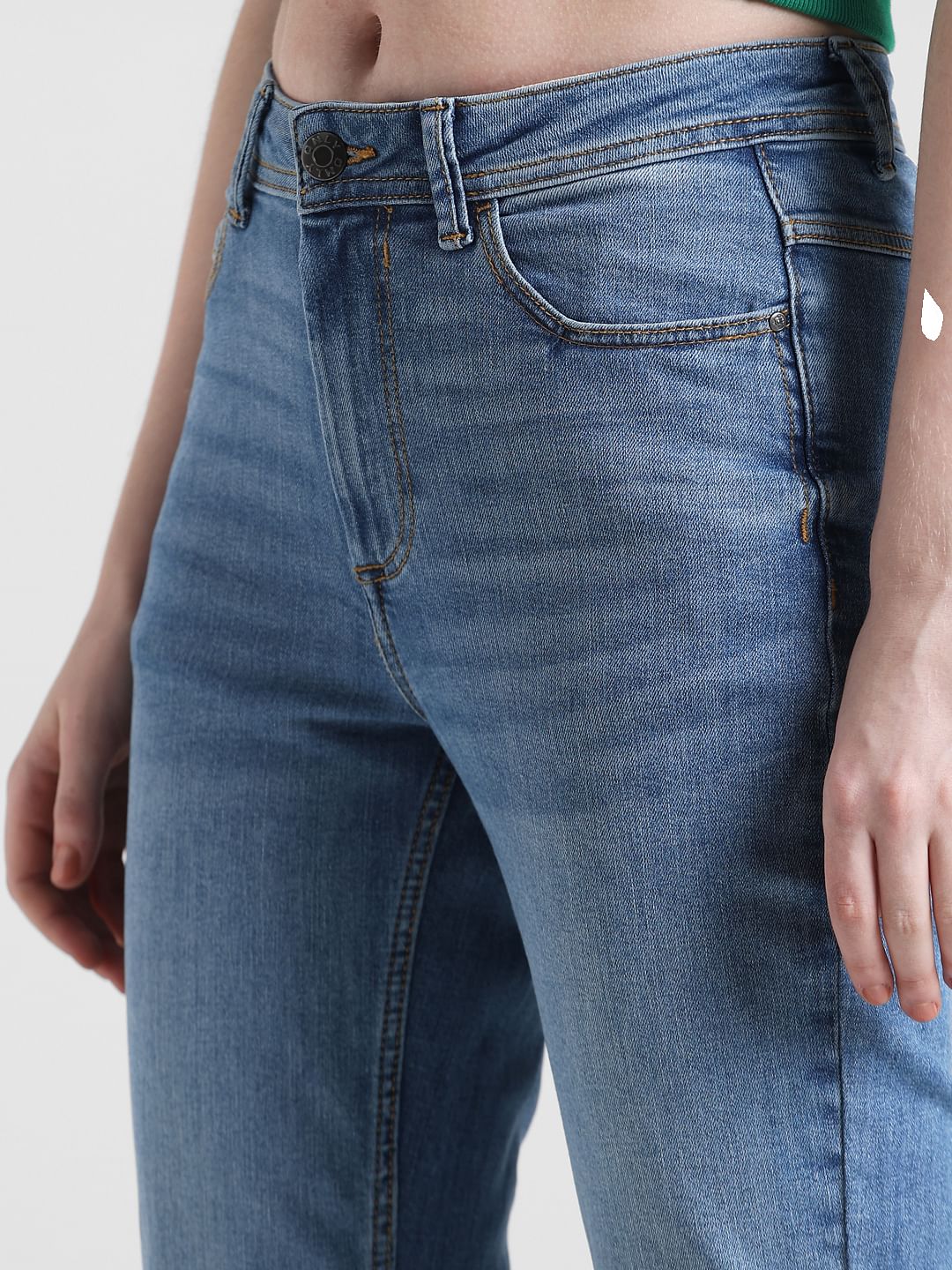 Light Blue High Rise Flared Jeans