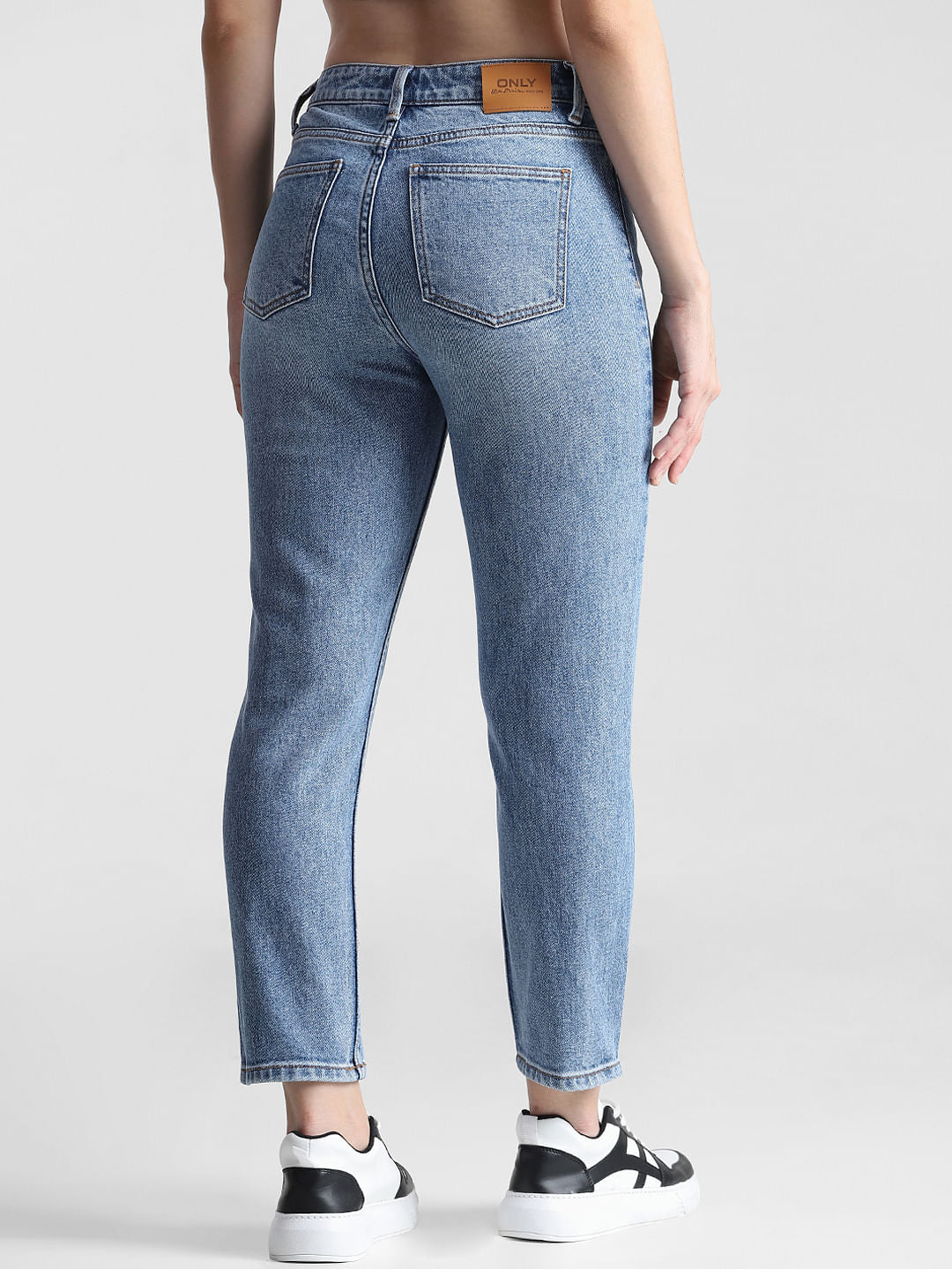 Light Blue High Rise Mom Fit Jeans