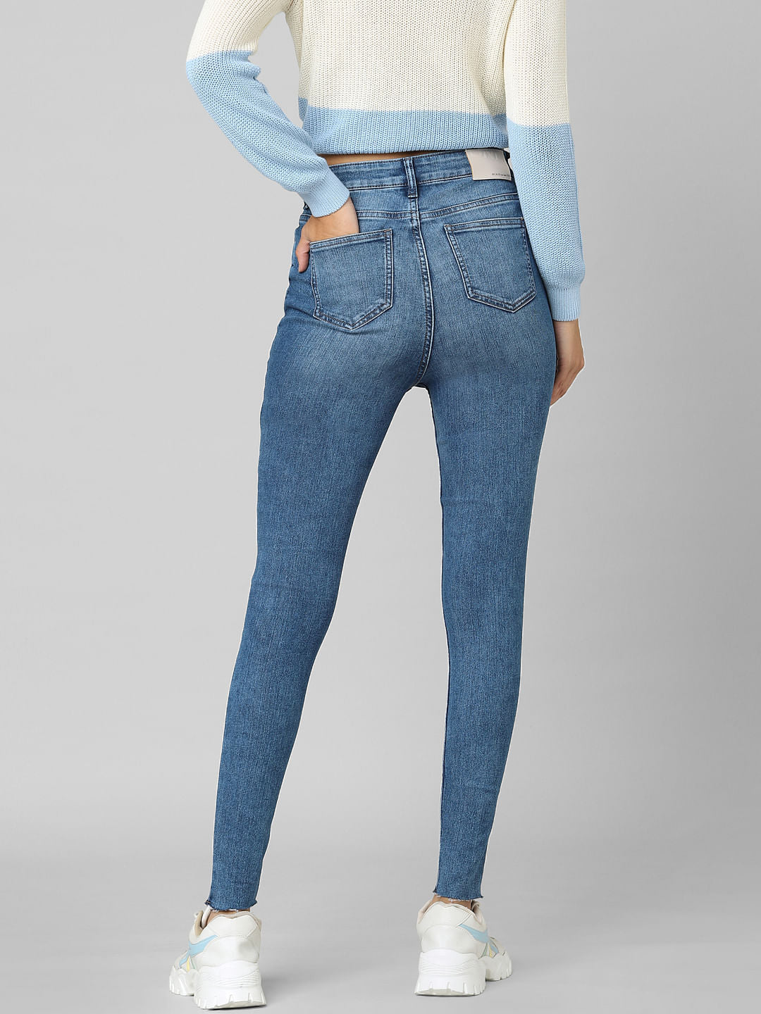 Blue High Rise Skinny Jeans