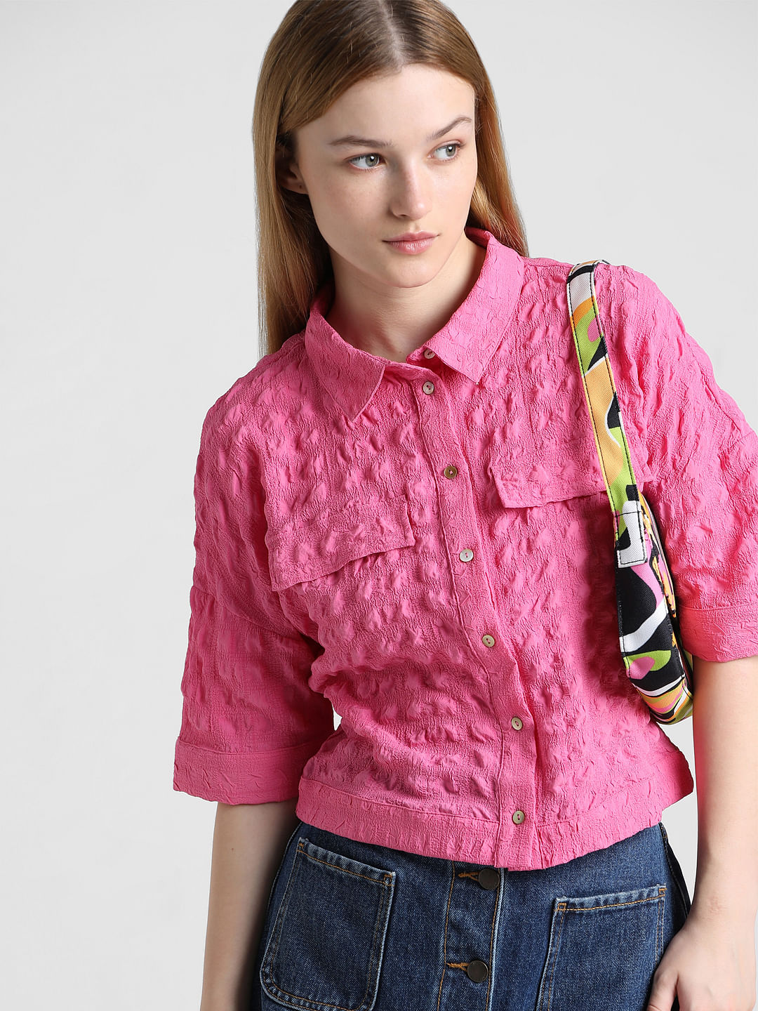 Fuchsia Textured Shirt