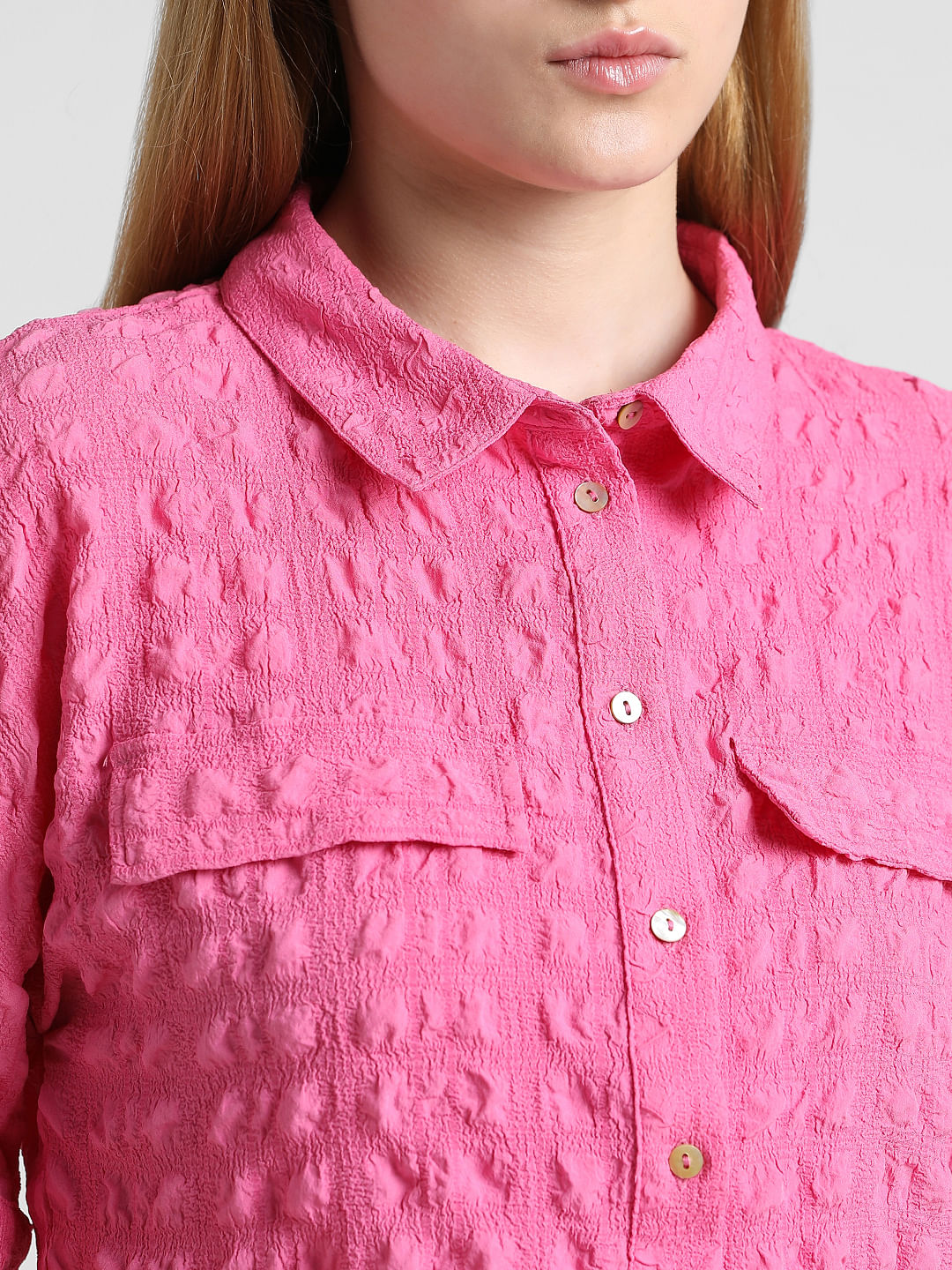 Fuchsia Textured Shirt