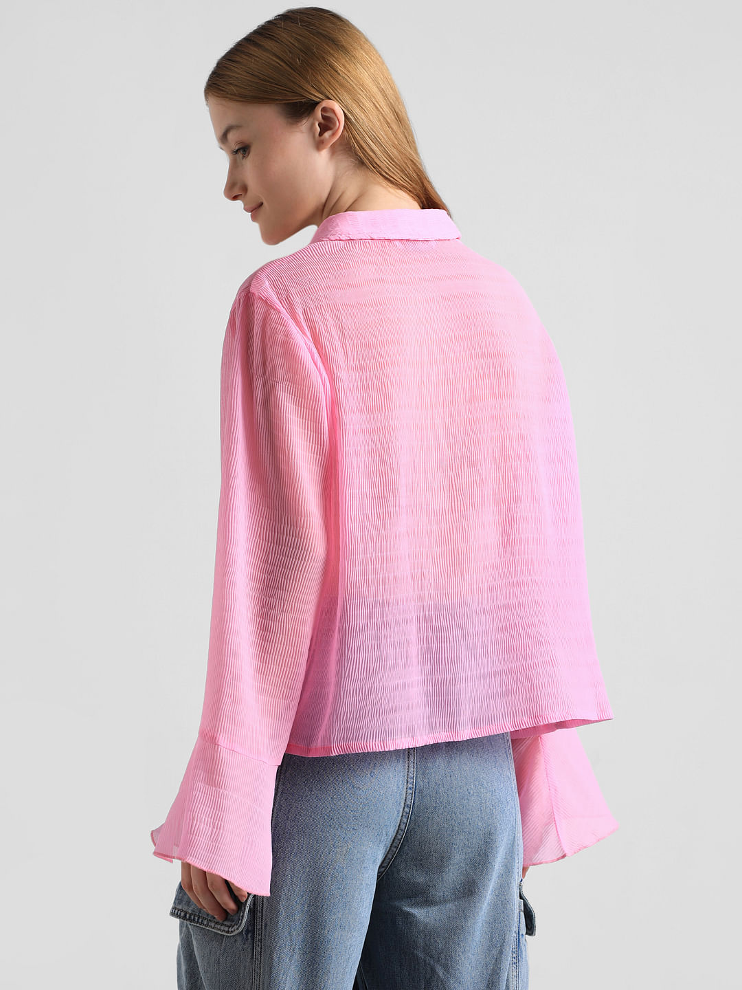 Light Pink Crinkled Shirt