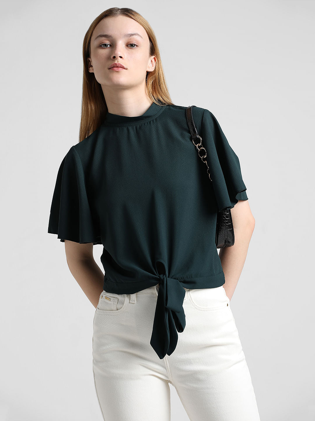 Green Plain Coloured Top