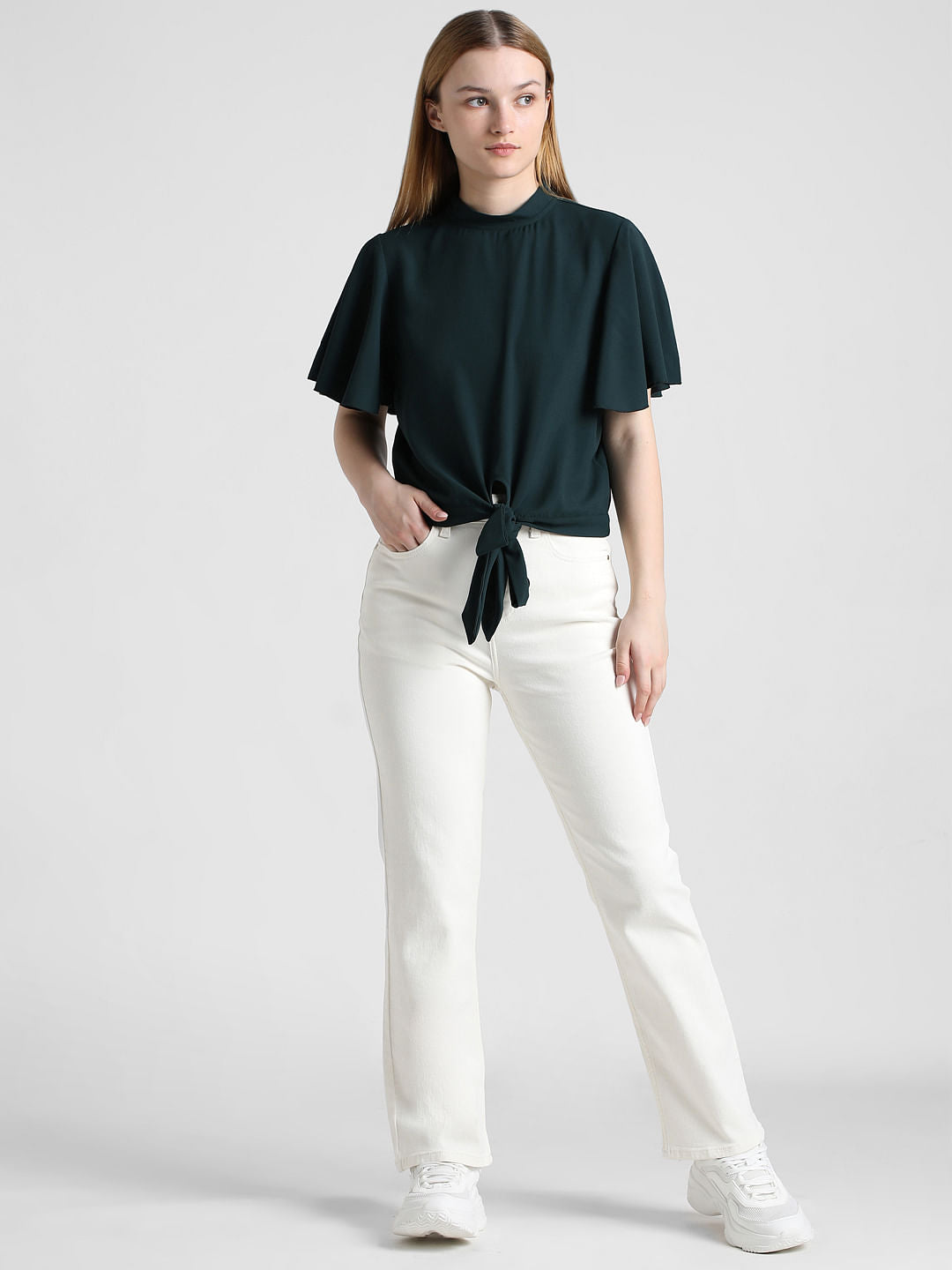 Green Plain Coloured Top