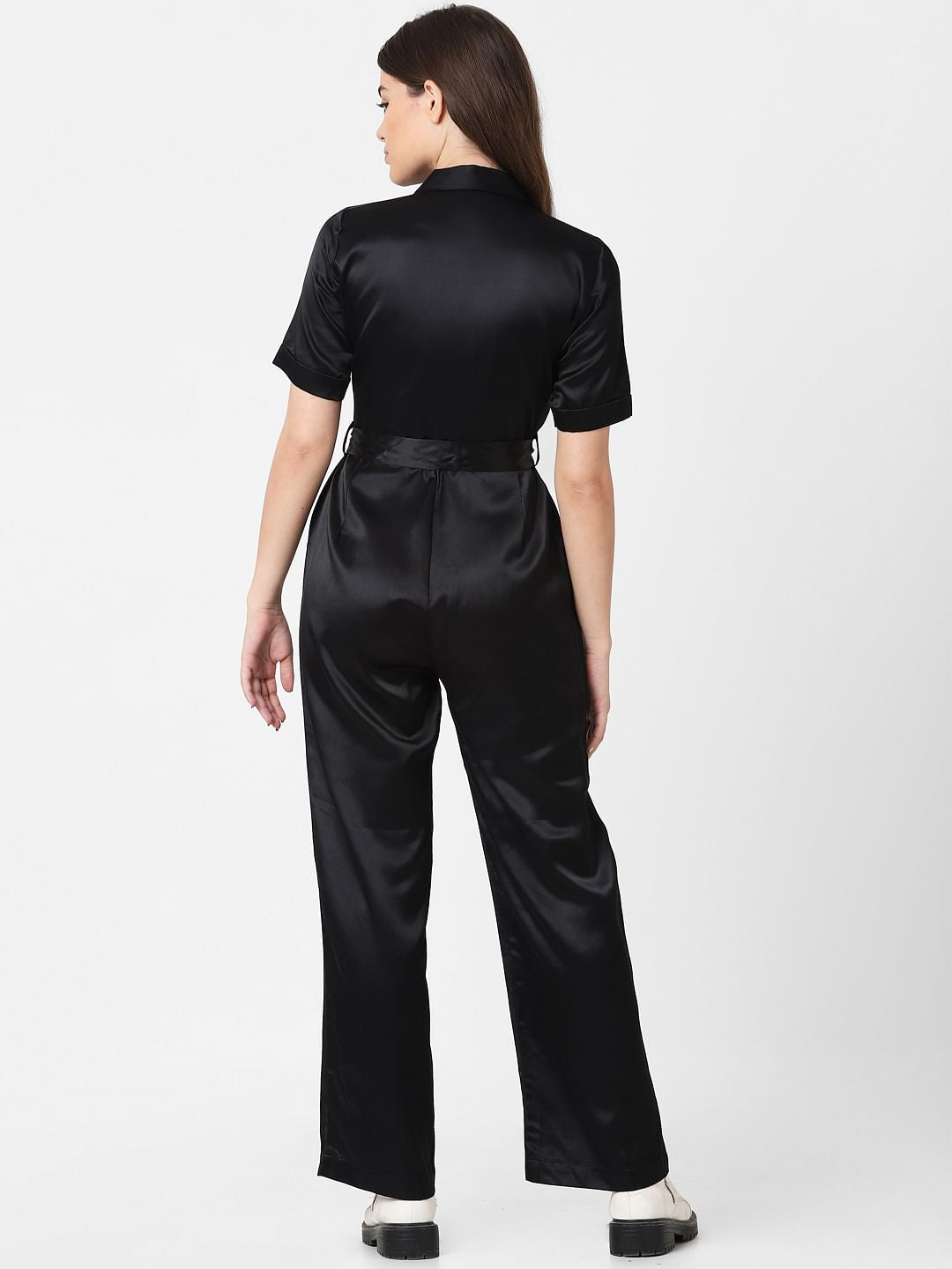 Black Button Down Jumpsuit
