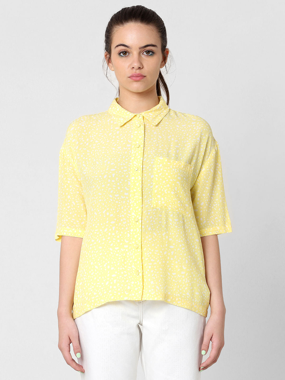 Yellow Printed Shirt
