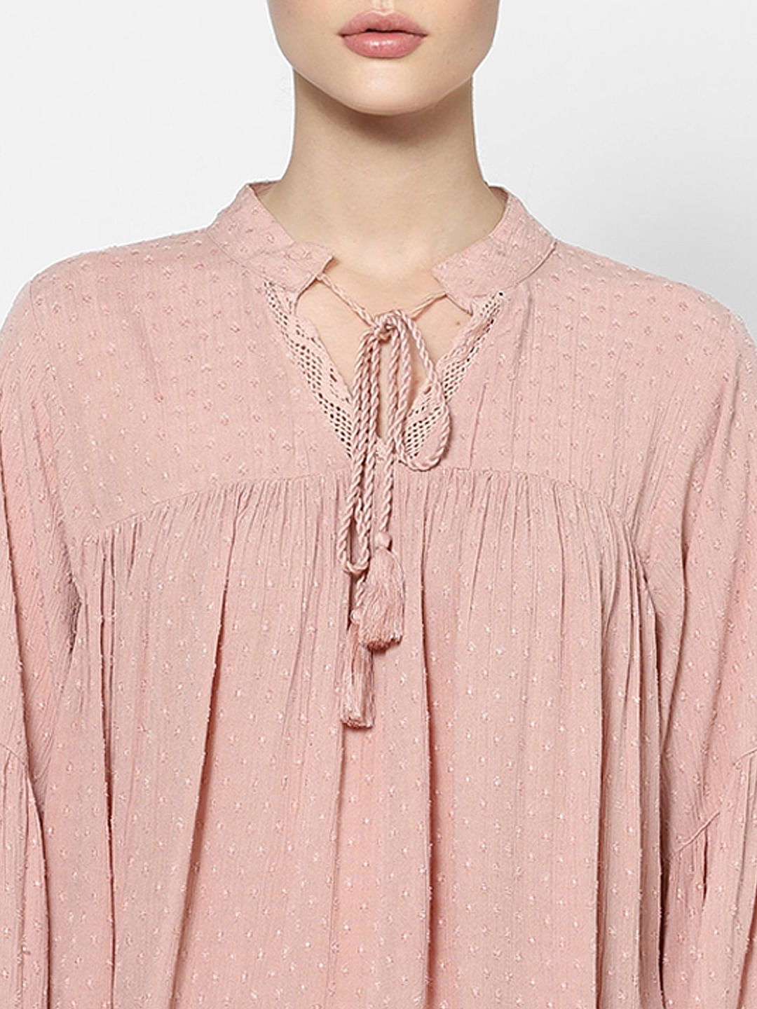 Pink Dobby Top