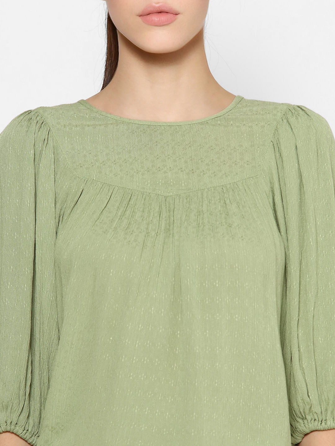 Green Textured Top