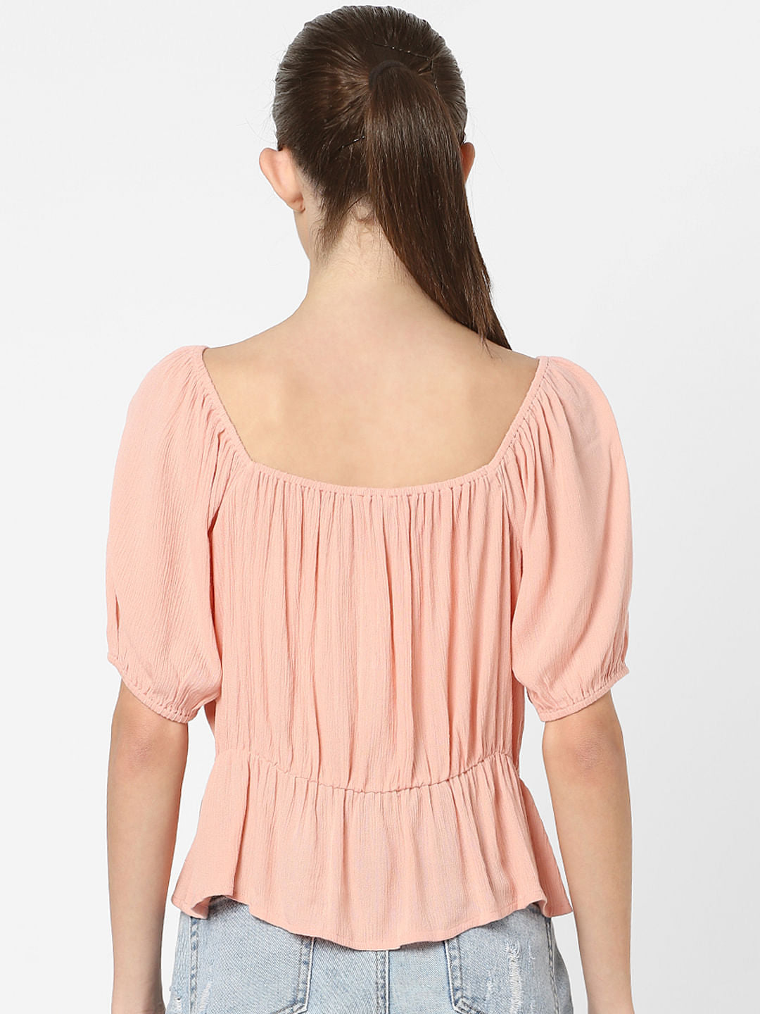 Pink Bow Detail Top