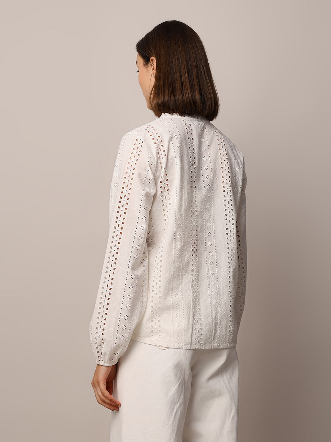 White Embroidered Shirt