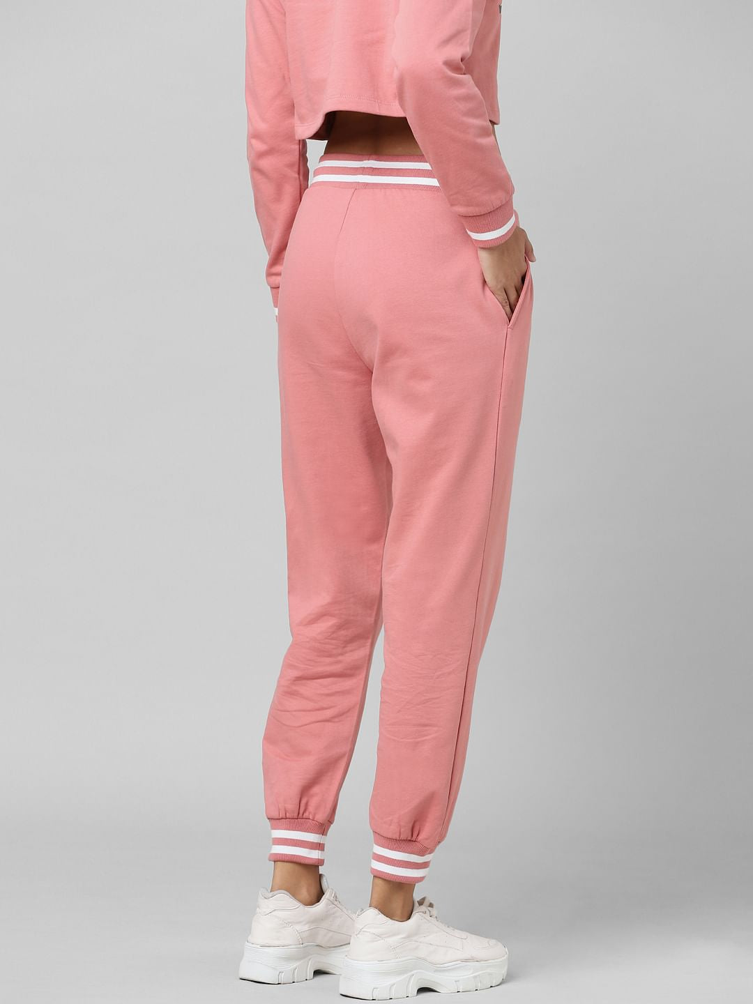 Pink Mid Rise Co-Ord Joggers