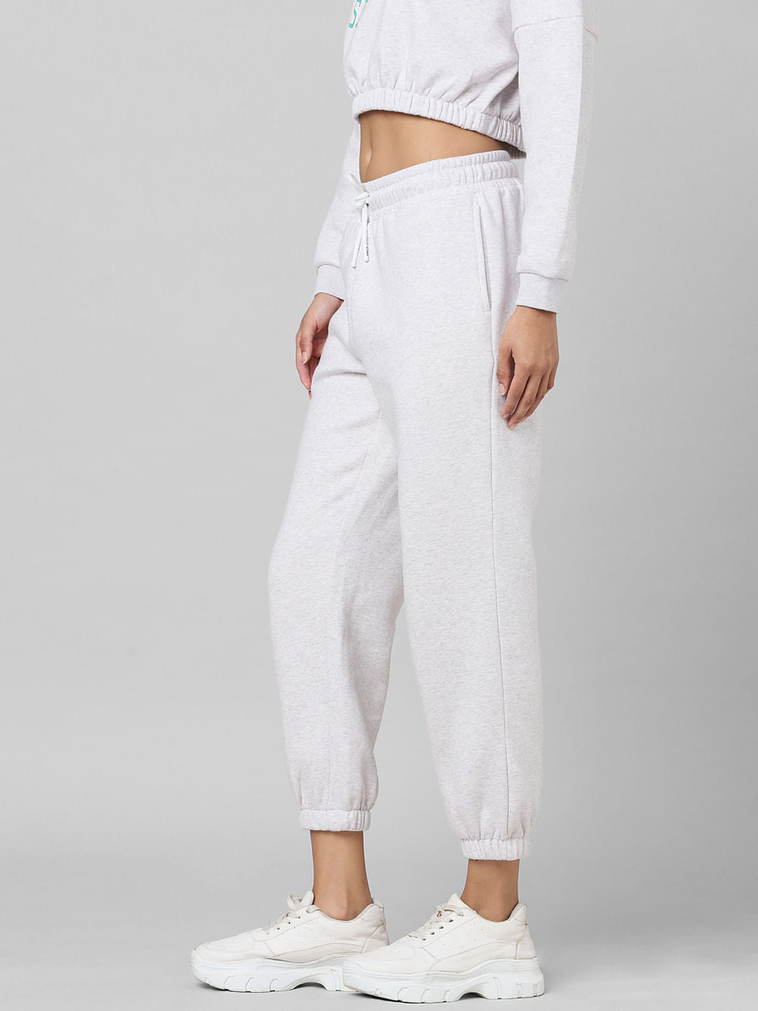 Grey Mid Rise Co-Ord Joggers