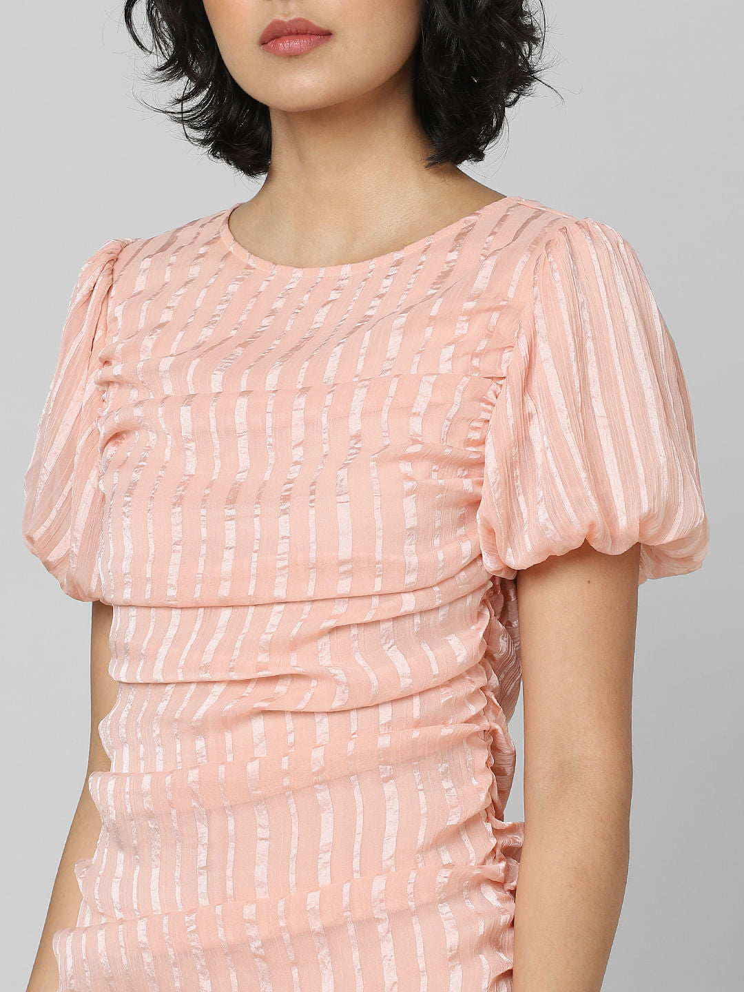 Pink Draped Mini Dress