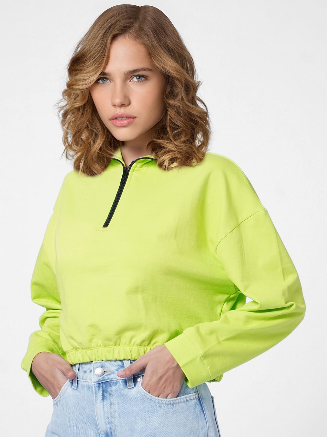 Green Zip-Top Sweatshirt