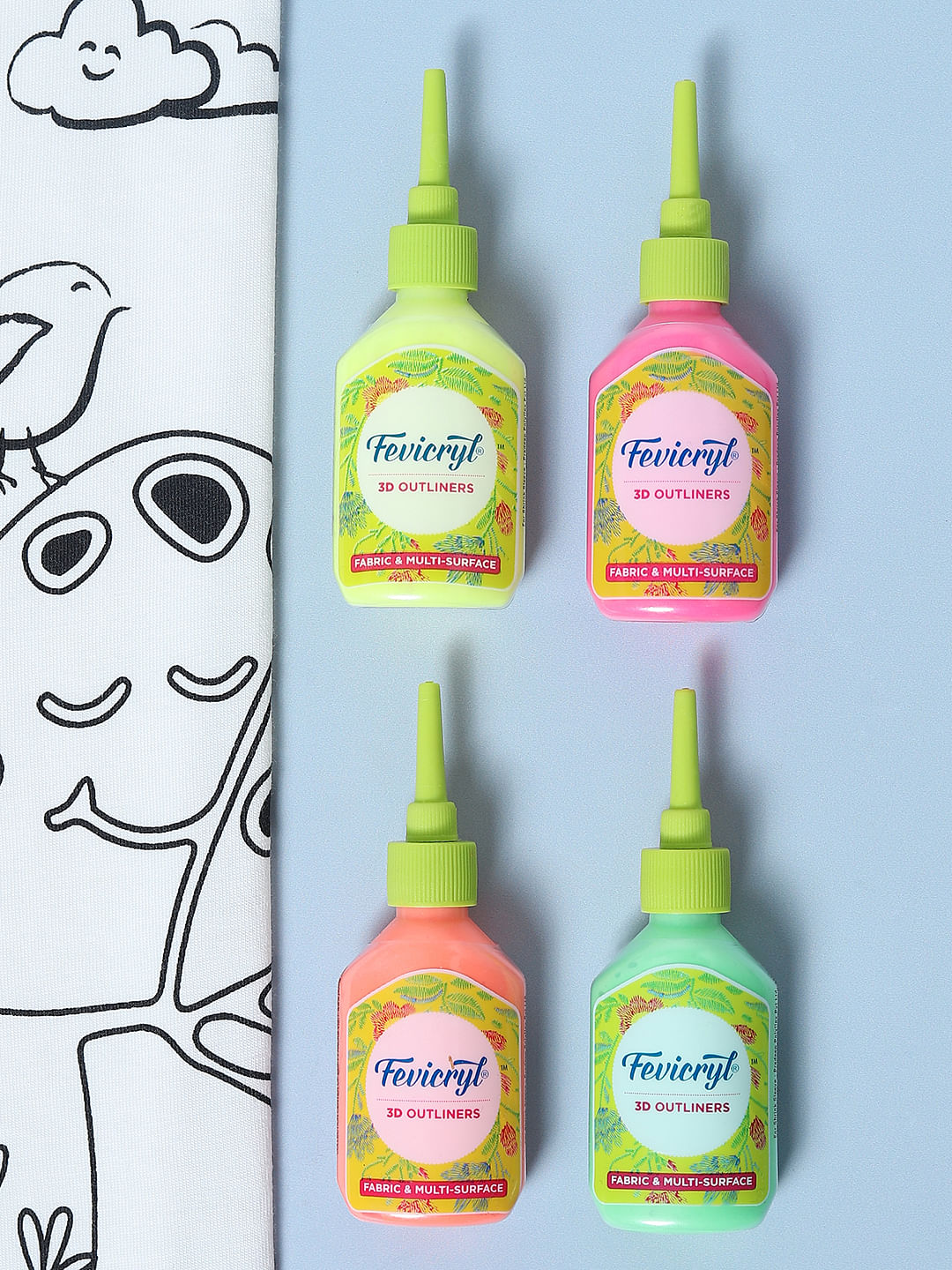 Only X Fevicryl White Diy Colouring T-Shirt & Kit