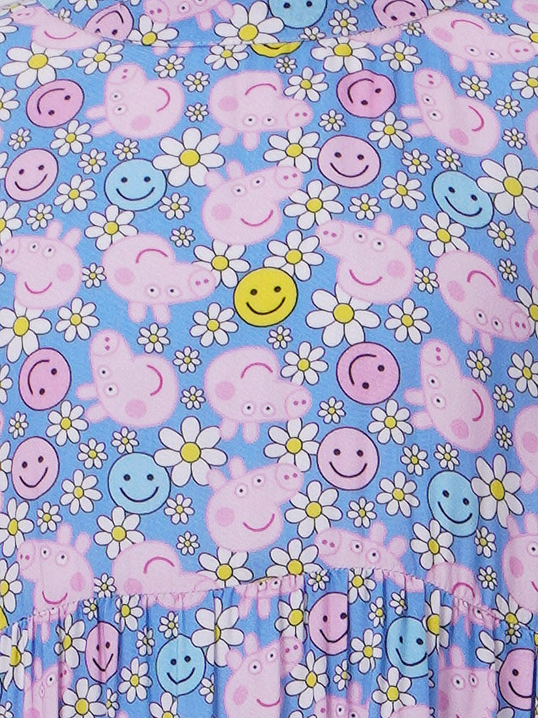 Girls X Peppa Pig Blue Floral Dress