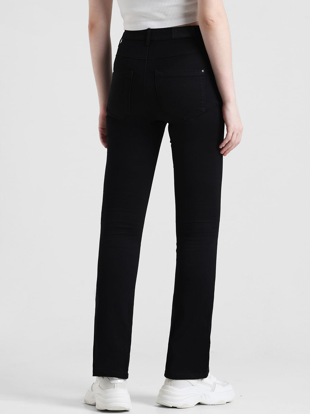 Black High Rise Flared Jeans