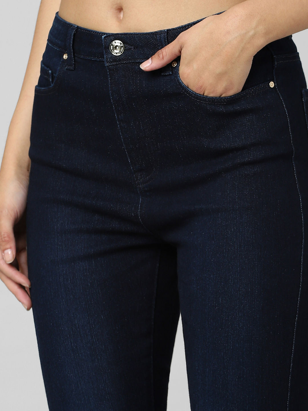 Dark Blue High Rise Skinny Jeans