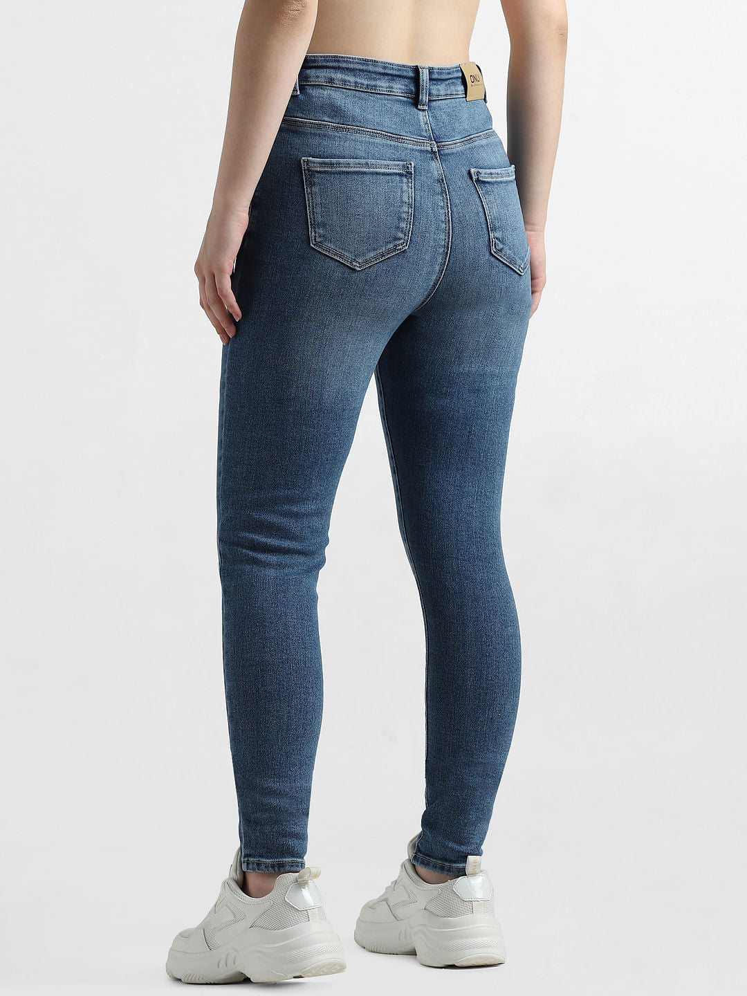 Blue High Rise Skinny Jeans