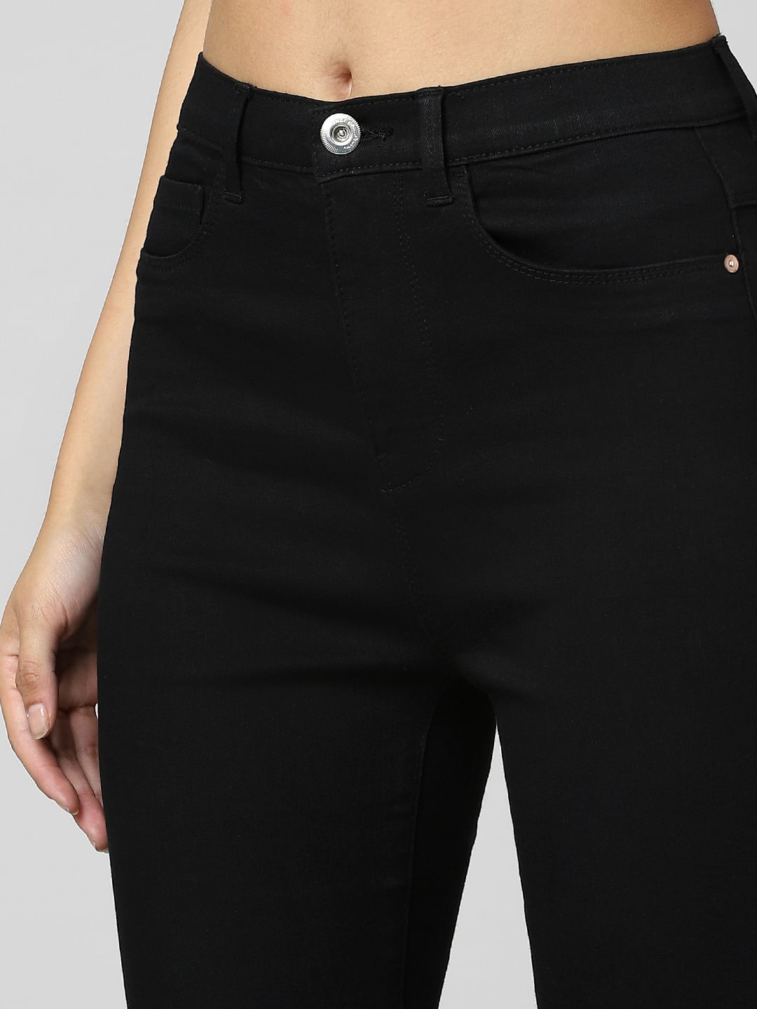 Black High Rise Skinny Jeans