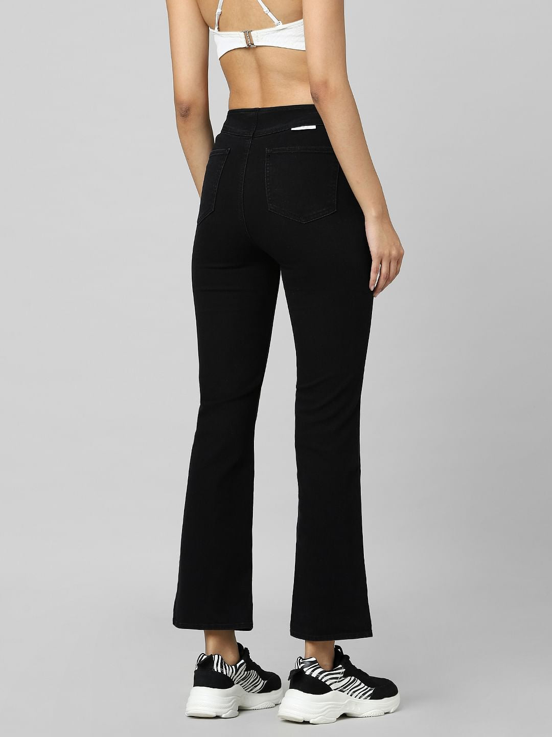 Black High Rise Bootcut Jeggings