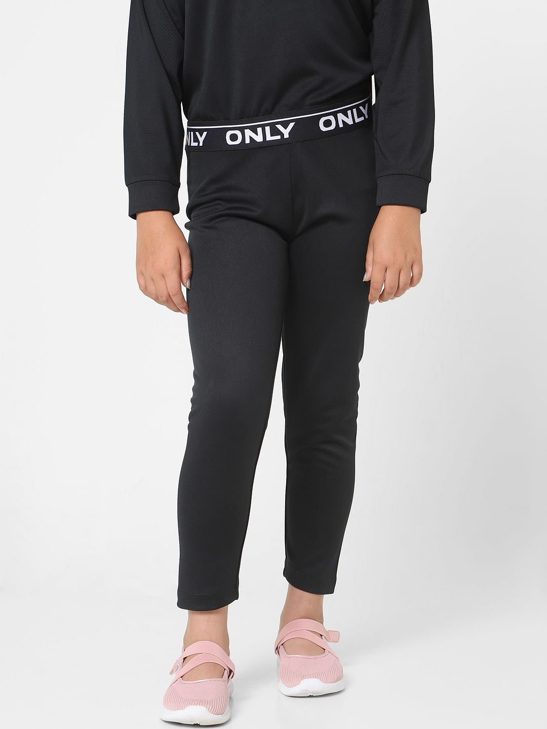 Black Mid Rise C-Ord Pants