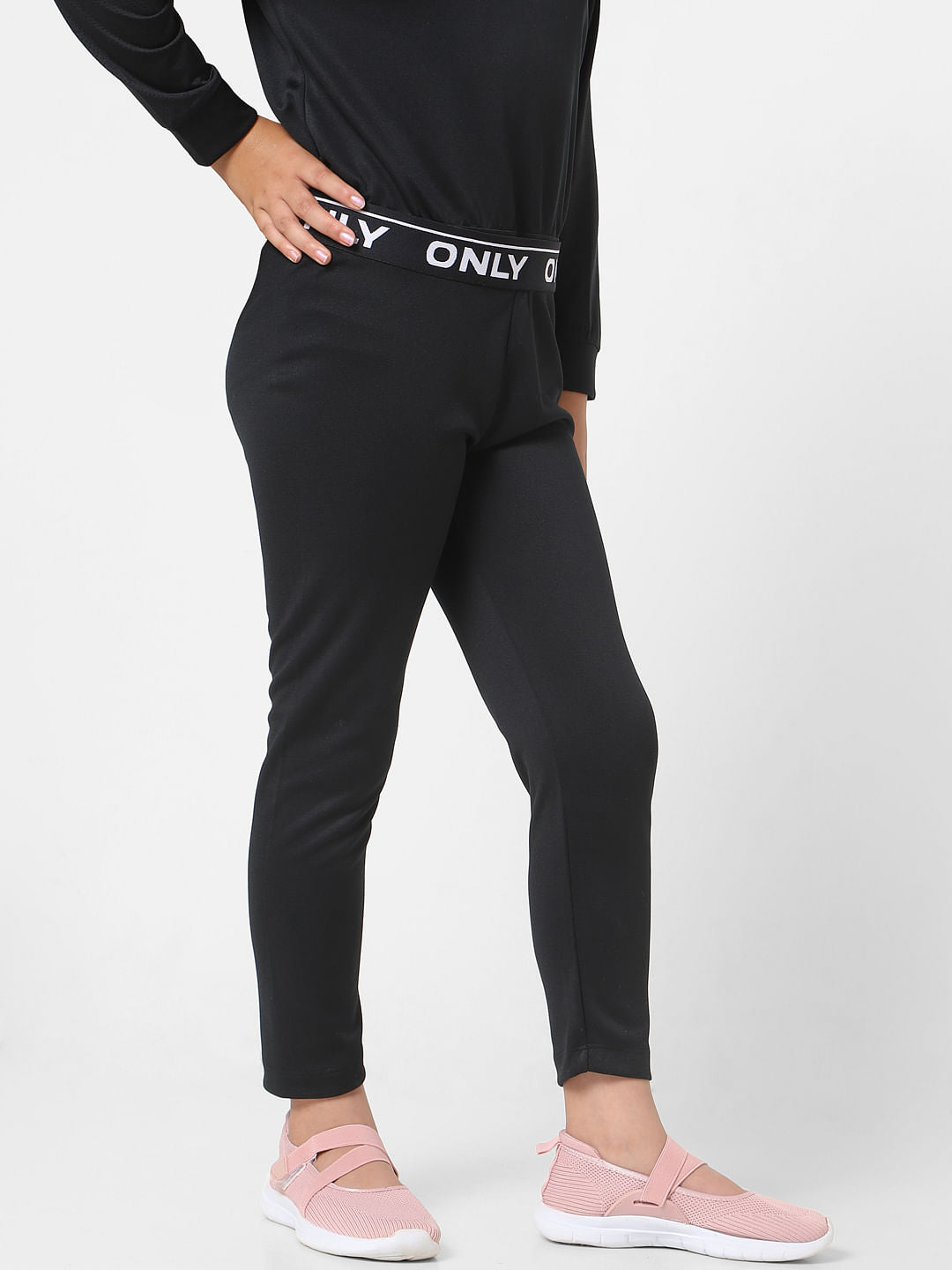 Black Mid Rise C-Ord Pants