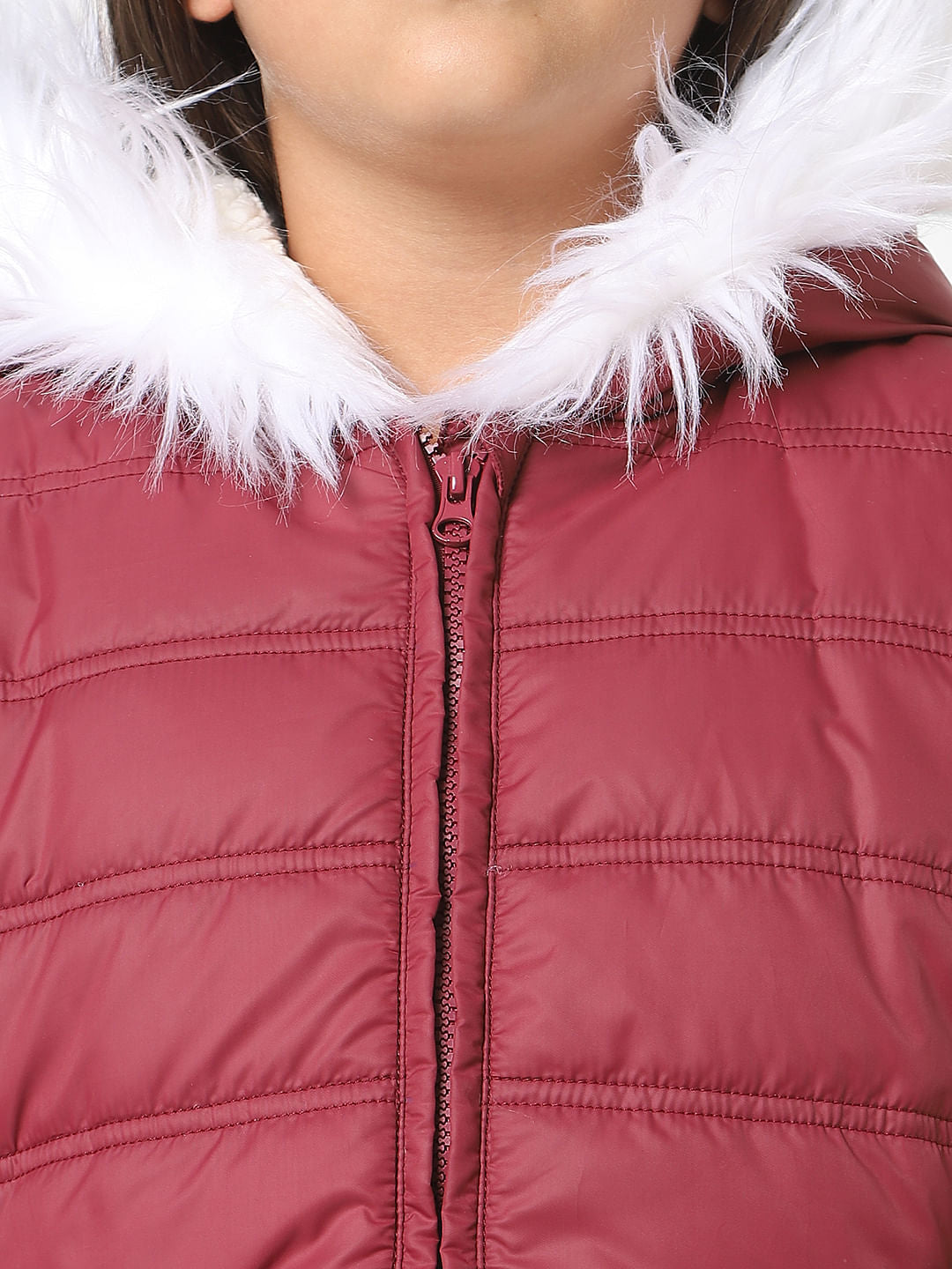 Red Hooded Puffer Jacket