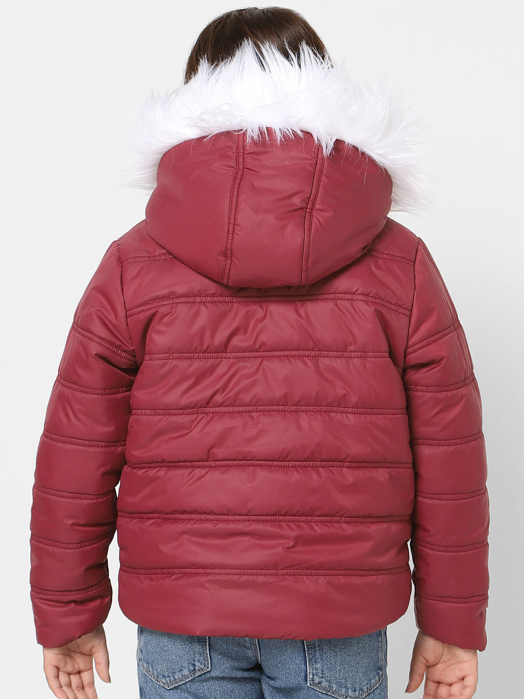 Red Hooded Puffer Jacket