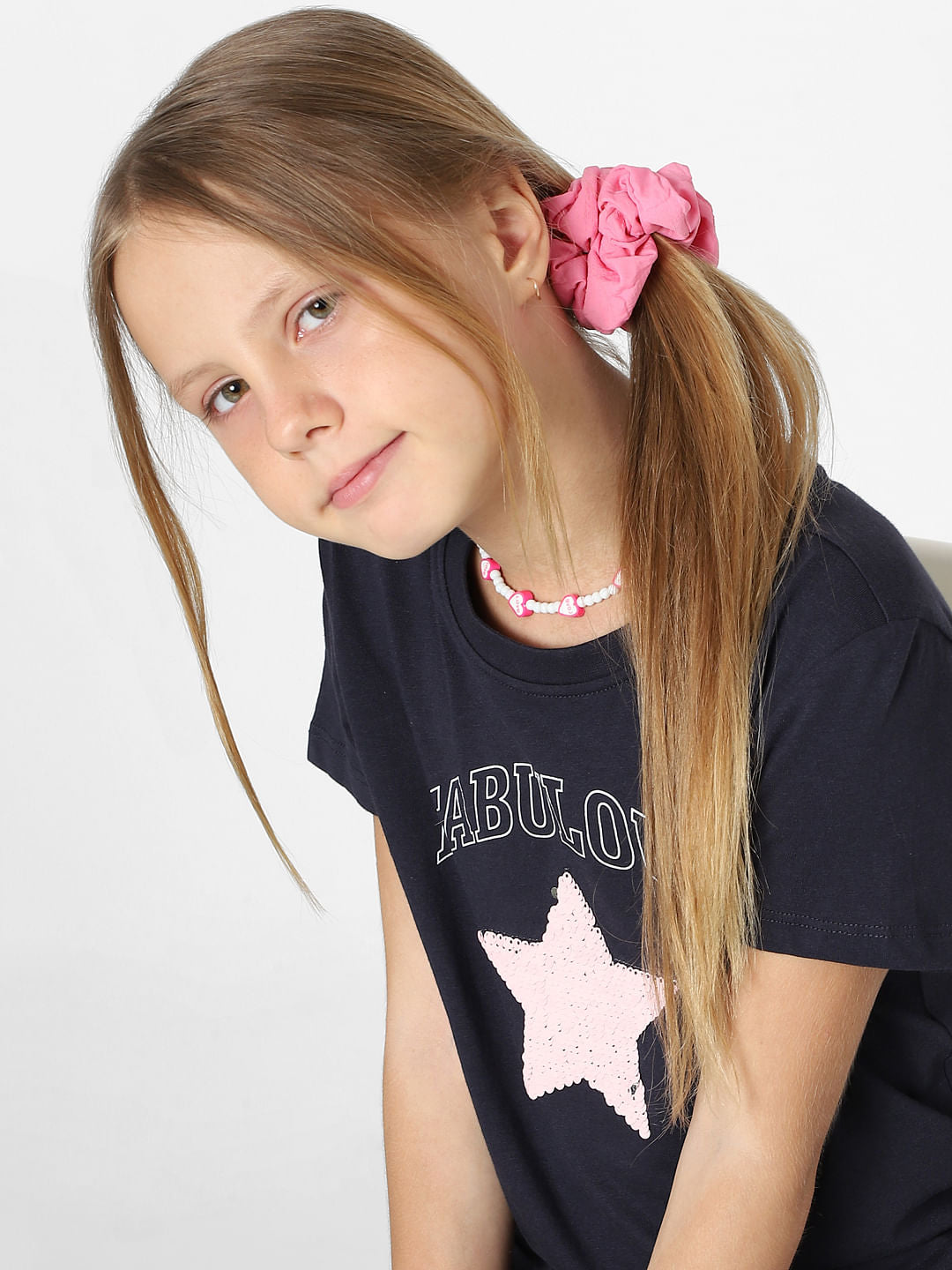 Girls Pink Hairband & Scrunchie Set