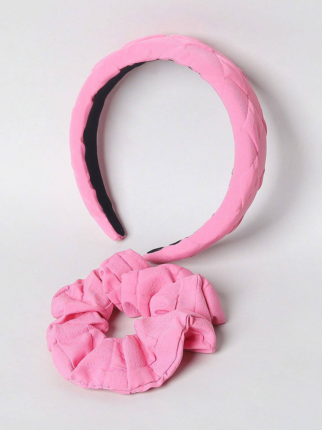 Girls Pink Hairband & Scrunchie Set