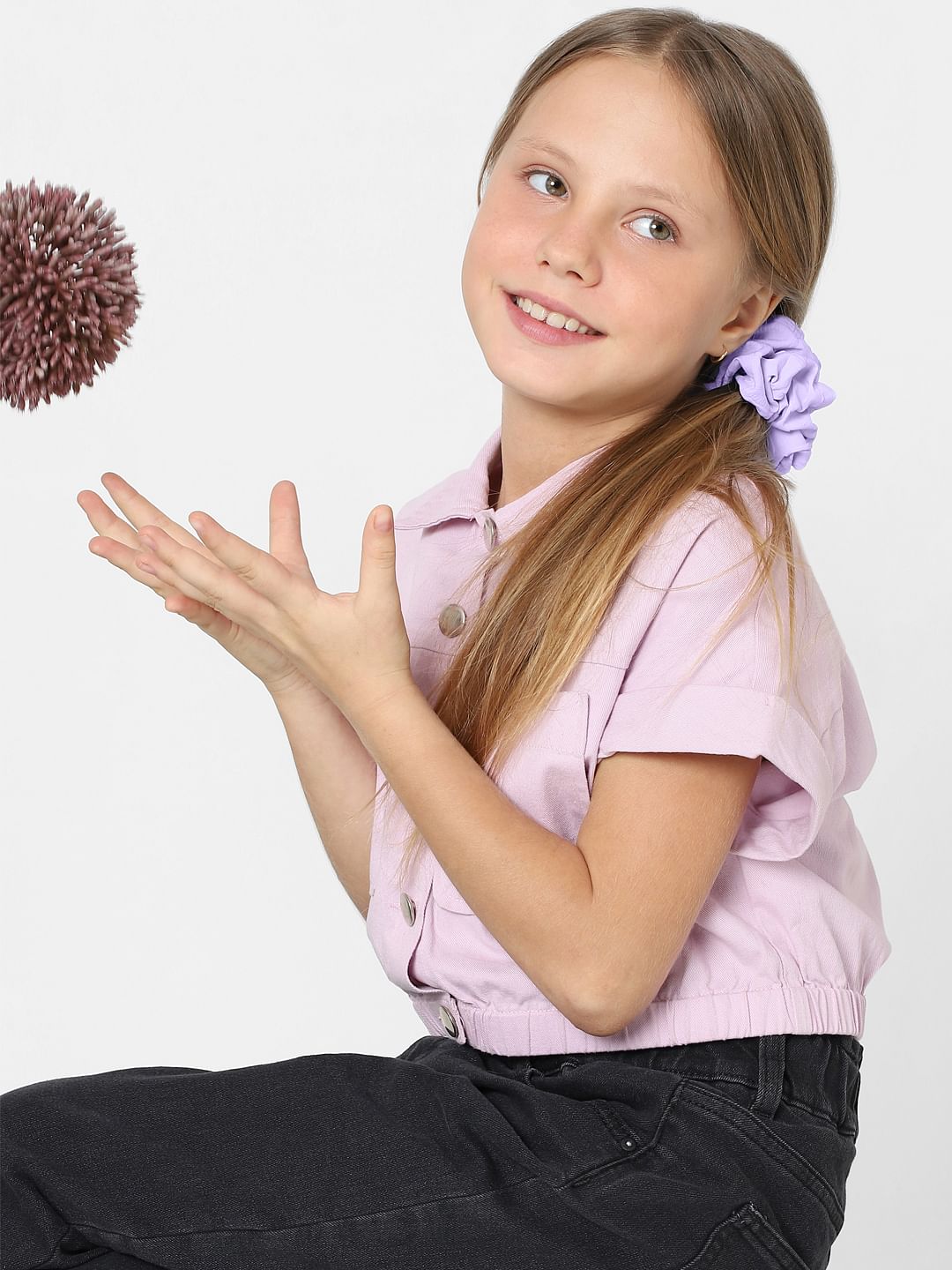 Girls Purple Hairband & Scrunchie Set