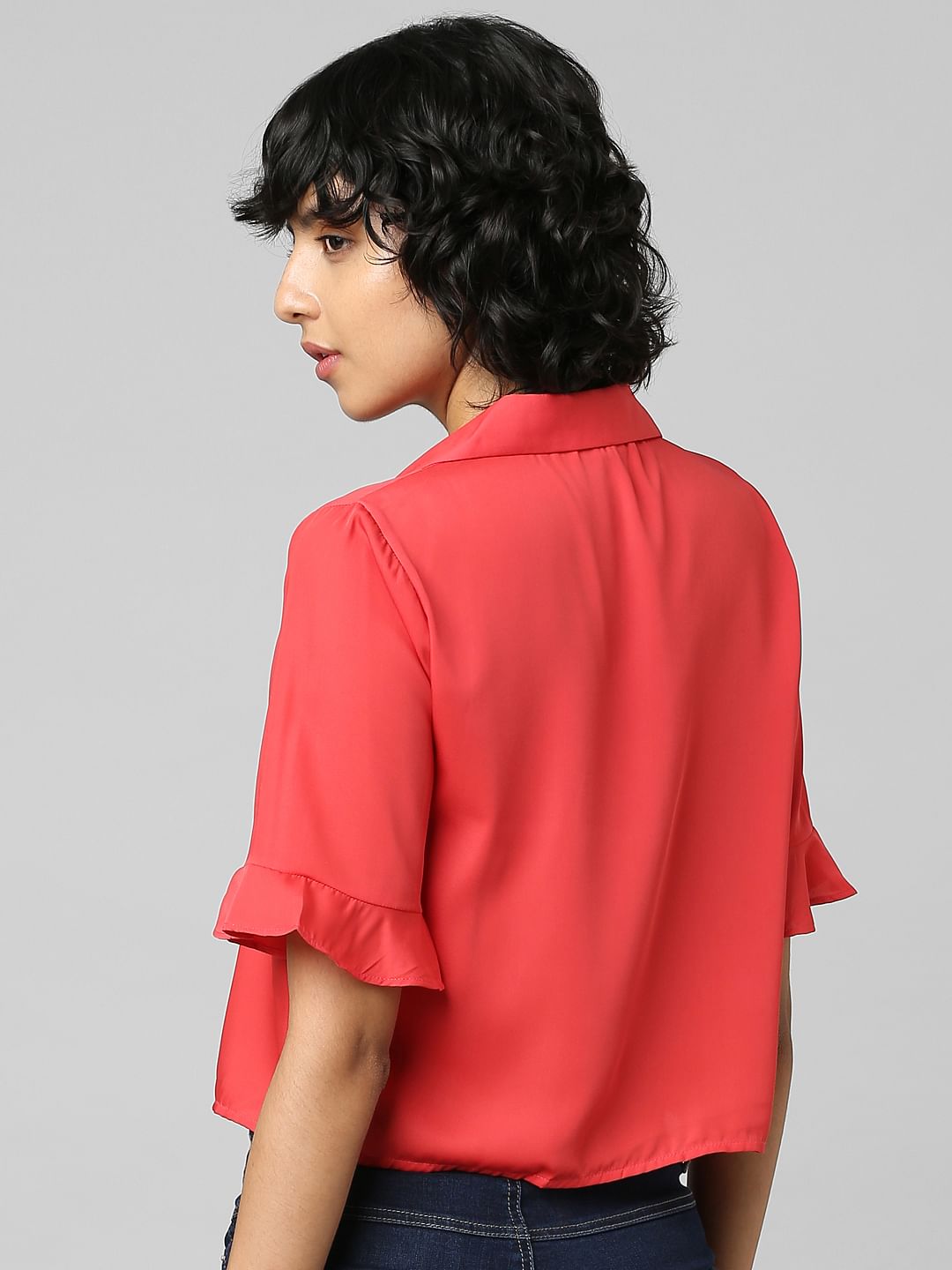 Red Satin Resort Shirt