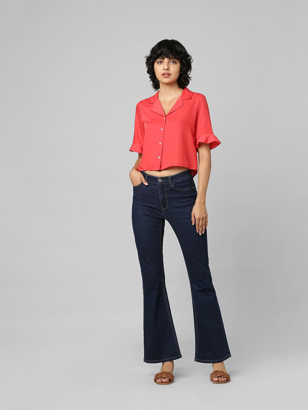 Red Satin Resort Shirt