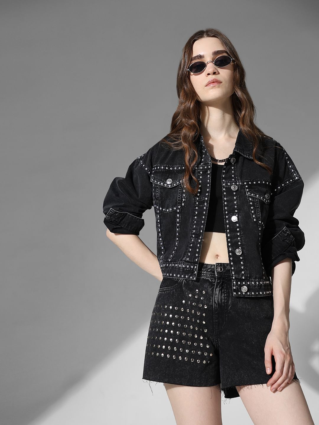 Black Embellished Co-Ord Set Jacket