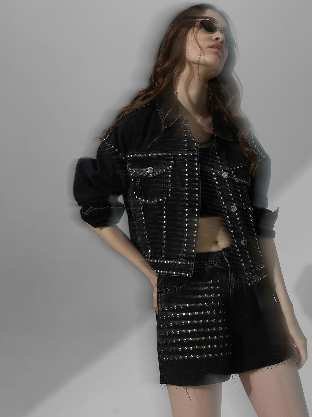 Black Embellished Co-Ord Set Jacket