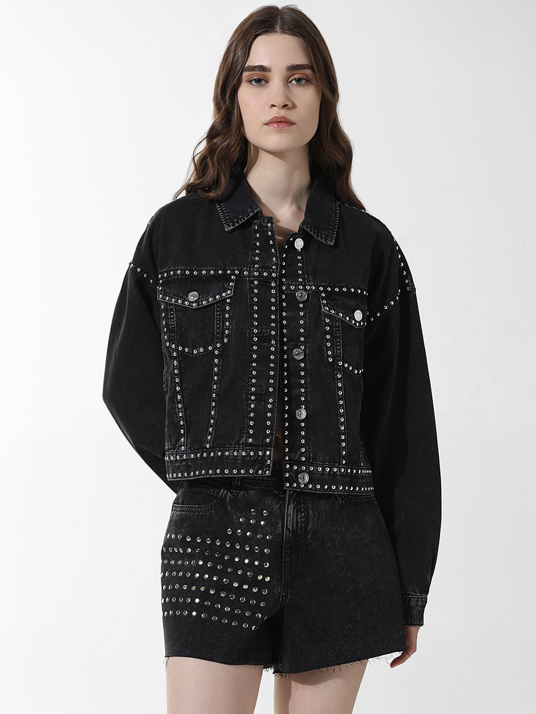 Black Embellished Co-Ord Set Jacket